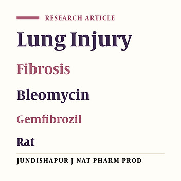 The Preventive Role of Gemfibrozil on Bleomycin-Induced Lung Injury and Fibrosis in Rats