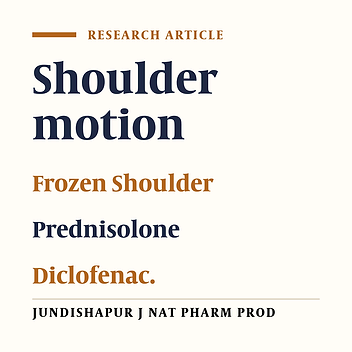 THE RAPID EFFECT OF INTRAVENOUS PREDNISOLONE TO IMPROVE THE SHOULDER RANGE OF MOTION IN PATIENTS WITH FROZEN SHOULDER