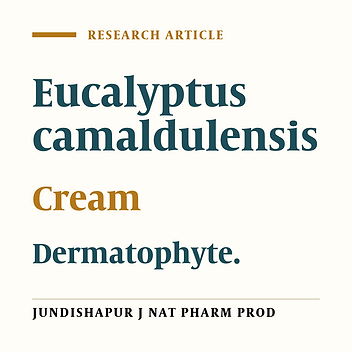 FORMULATION OF AN ANTI-DERMATOPHYTE CREAM FROM HYDRO-ALCOHOLIC EXTRACT OF EUCALYPTUS CAMALDULENSIS LEAVES