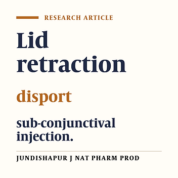 EVALUATION OF THE DISPORT INJECTION FOR TREATMENT LID RETRACTION IN THYROID OPHTHALMOPATHY VIA SUB-CONJUNCTIVAL APPROACH