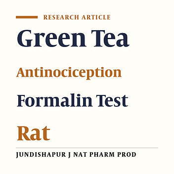 Antinociceptive Effect of Hydroalcoholic Extract of Iranian Green tea in the Formalin Test in Rats