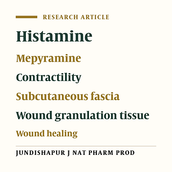 AN IN VITRO STUDY ON THE EFFECT OF HISTAMINE ON THE CONTRACTILE RESPONSIVENESS OF RAT SUBCUTANEOUS FASCIA AND WOUND GRANULATION TISSUE TO MEPYRAMINE