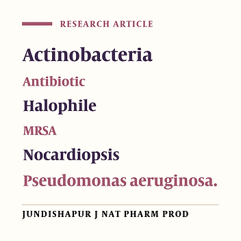 ISOLATION OF A NEW MODERATELY HALOPHILIC BROAD-SPECTRUM ANTIBIOTIC PRODUCING ACTINOBACTER