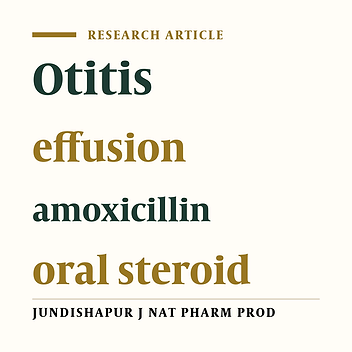 STUDY OF SHORT USE OF PREDNISONE IN THE TREATMENT OF MIDDLE EAR EFFUSION