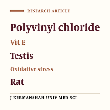 Protective Effect of Vitamin E against Polyvinyl Chloride Induced Damages and Oxidative Stress in Rat Testicular Tissue