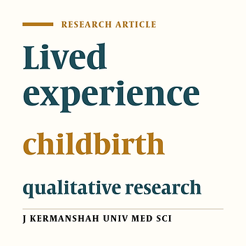 Maternal lived experience of primiparous mothers (from childbirth to one-year-old): a phenomenological study