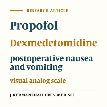 Dexmedetomidine versus Propofol in reducing postoperative nausea and vomiting in gynecologic laparoscopic surgery