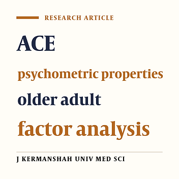 The psychometric properties of the third version of Addenbrooke's Cognitive Examination (ACE-III) in a sample of Iranian older adults