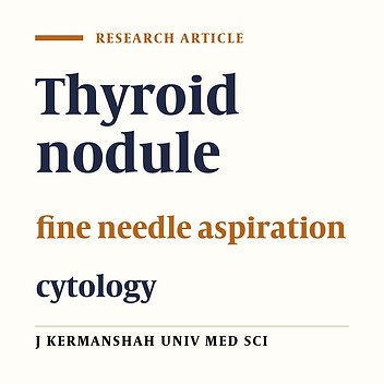 Comparison of cytology reports of FNA cases in thyroid nodules presented separately by two pathologists with the results of thyroid surgery