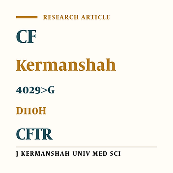 The molecular analysis of mutations in exons 4, 11 and 21 of the cystic fibrosis transmembrane conductance regulator (CFTR) gene in cystic fibrosis patients in Kermanshah, Iran