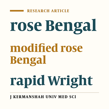The agreement rate of rose Bengal, modified rose Bengal and rapid Wright tests for detection of positive serum sample of Brucellosis