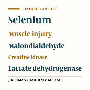 Muscle injury and oxidative stress following the use of selenium supplements and exhaustive aerobic exercise in young physically-active females