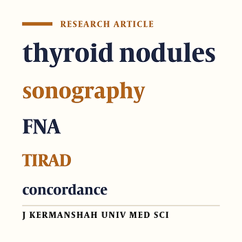 The concordance between thyroid nodules ultrasound, based on thyroid Imaging reporting and data systems, and fine needle aspiration