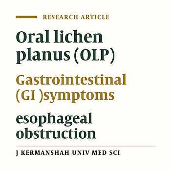 The relationship between oral lichen planus and gastrointestinal symptoms