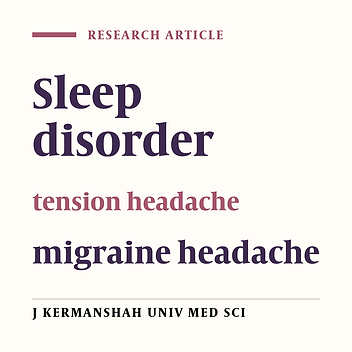 The comparison of sleep disturbances between the subjects with headache and healthy subjects