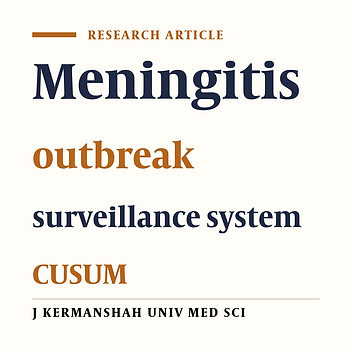 Alarm threshold levels of meningitis outbreak in Hamadan province (2010- 2012)