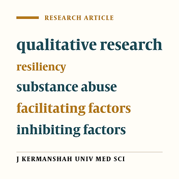 Resiliency experiences of the youth against substance abuse: A qualitative study
