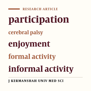 Enjoyment of participation in formal and informal activities among students with cerebral palsy and healthy students