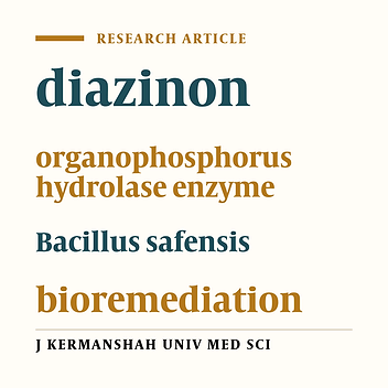 Identification and isolation of bacteria containing OPH enzyme for biodegradation of organophosphorus pesticide diazinon from contaminated agricultural soil