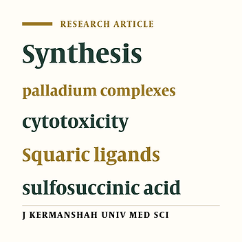 Cytotoxic effects of palladium complexes containing squaric ligands and sulfosuccinic acid on cancer cell lines
