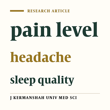 The correlation between pain level and sleep quality of patients with headache
