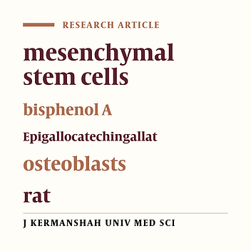 Simultaneous effect of green tea catechin and bisphenol A on differentiation of bone marrow mesenchymal stem cells to osteoblast in vitro