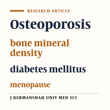 Comparison of bone mineral density in postmenopausal women with and without type 2 diabetes mellitus in Kermanshah