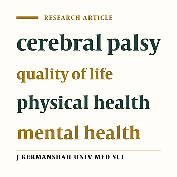 Comparison of life quality in mothers of children with cerebral palsy and normal children