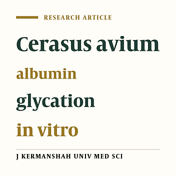 The effect of Cerasus avium stalk extract on albumin glycation reaction