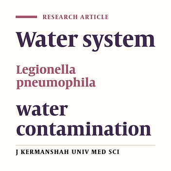 Legionelle pneumophila water contamination in three military hospitals of Tehran in 2013