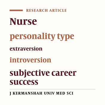 Relationship between the nurses’ subjective and objective career success and extraversion and introversion personality types