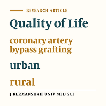 Comparison of the quality of life in patients after coronary artery bypass graft surgery (CABG) in the rural and urban communities