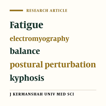 Effects of local fatigue on myoelectrical activity of erector spine muscles and the center for pressure displacement of the feet during balance recovery following postural perturbation in kyphotic subjects