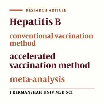 Comparison of the effect of accelerated and classic vaccination schedules against Hepatitis B on the short-term production of protective antibody level: a meta-analysis study