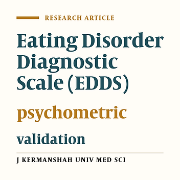 The Validation of Eating Disorder Diagnostic Scale (EDDS)