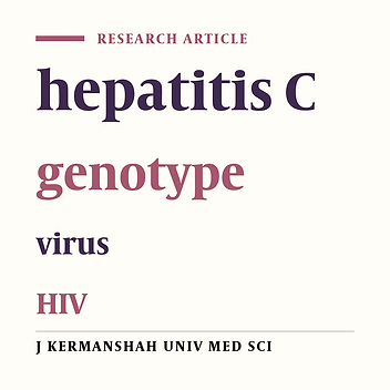 Prevalence of hepatitis C genotypes in patients with hepatitis C in Lorestan province (2009-2013)