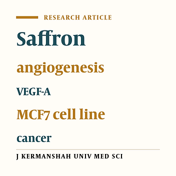 Effect of saffron extract on VEGF-A expression in MCF7 cell line