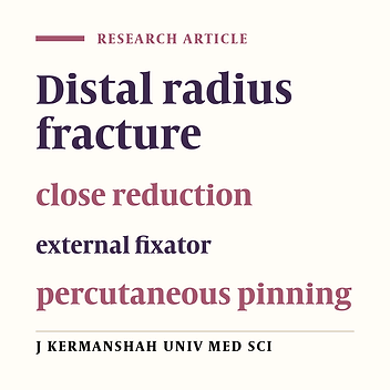 Radiographic outcomes of distal radius fractures treated by close reduction and external fixation with and without percutaneous pins
