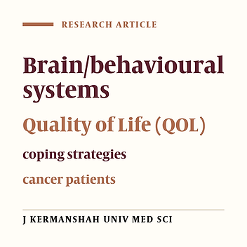 The role of brain/behavioural systems in prediction of quality of life and coping strategies in cancer patients