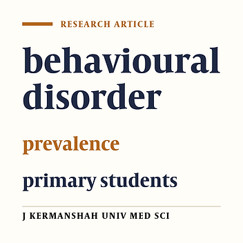 Prevalence of behavioral disorders among elementary students of Alborz province (2010-2011)