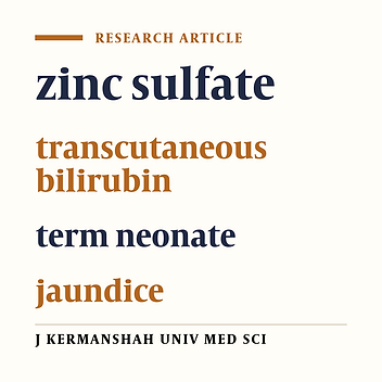 Effect of oral zinc sulfate in prevention of jaundice in healthy term newborns