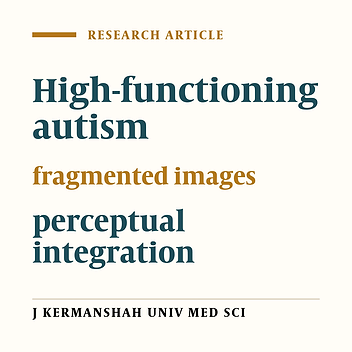 Perceptual integration and visual object recognition in children with high functioning autism