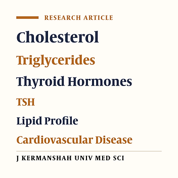 The Relationship between serum levels of Thyroid Hormones (T3, T4) Thyroid-Stimulating Hormone (TSH) and Serum Lipid Profile