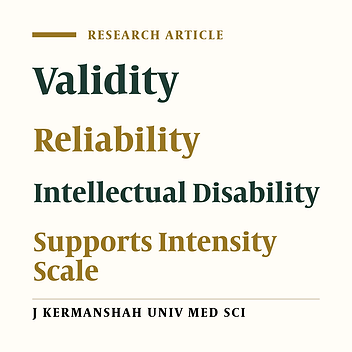 Evaluating validity and reliability of Persian version of Supports Intensity Scale in adults with intellectual disability