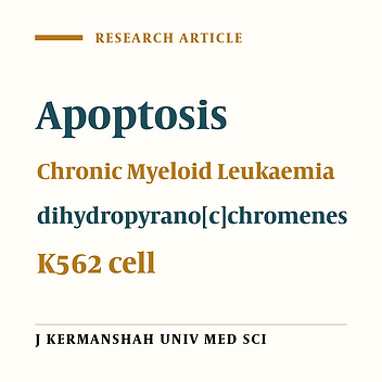 Growth inhibition and Induction of apoptosis in K562 Chronic Myeloid Leukaemia cells by the derivatives of dihydropyrano[c]chromenes family