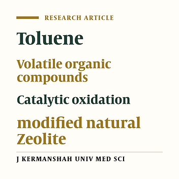 Elimination of Toluene Vapours using natural Zeolite treated by Copper Oxide