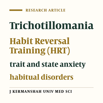 The effect of Habit Reversal Training (HRT) on Trichotillomania (TTM)