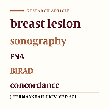 Concordance between breast ultrasound reports, based on BIRAD system, and ultrasound guided fine needle aspiration in breast lesions