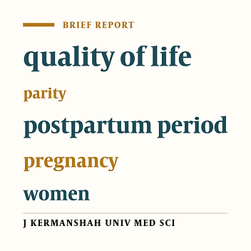 Comparing the quality of life and psychological state of multiparous and primiparous women in ante-and postnatal periods: A cohort study
