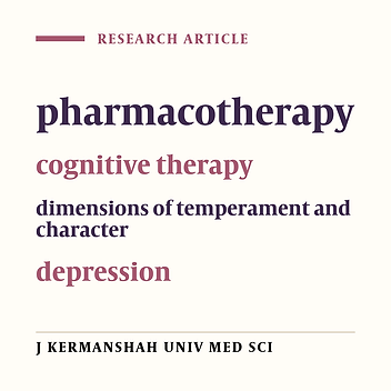The comparison of efficacy pharmacotherapy and group cognitive therapy in dimensions of temperament and character of patients with major depression disorder
